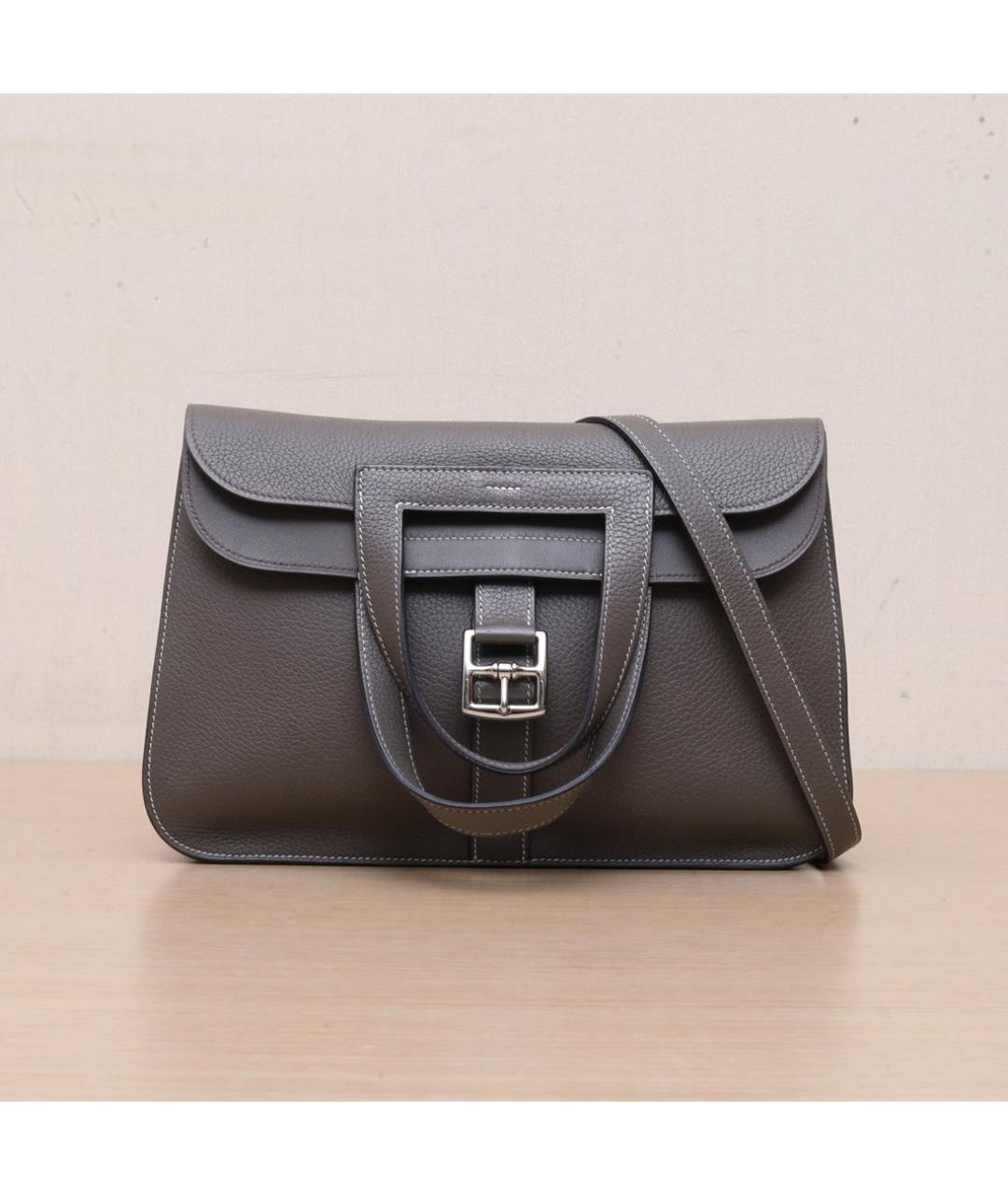 HERMES Коричневая кожаная сумка через плечо, фото 3