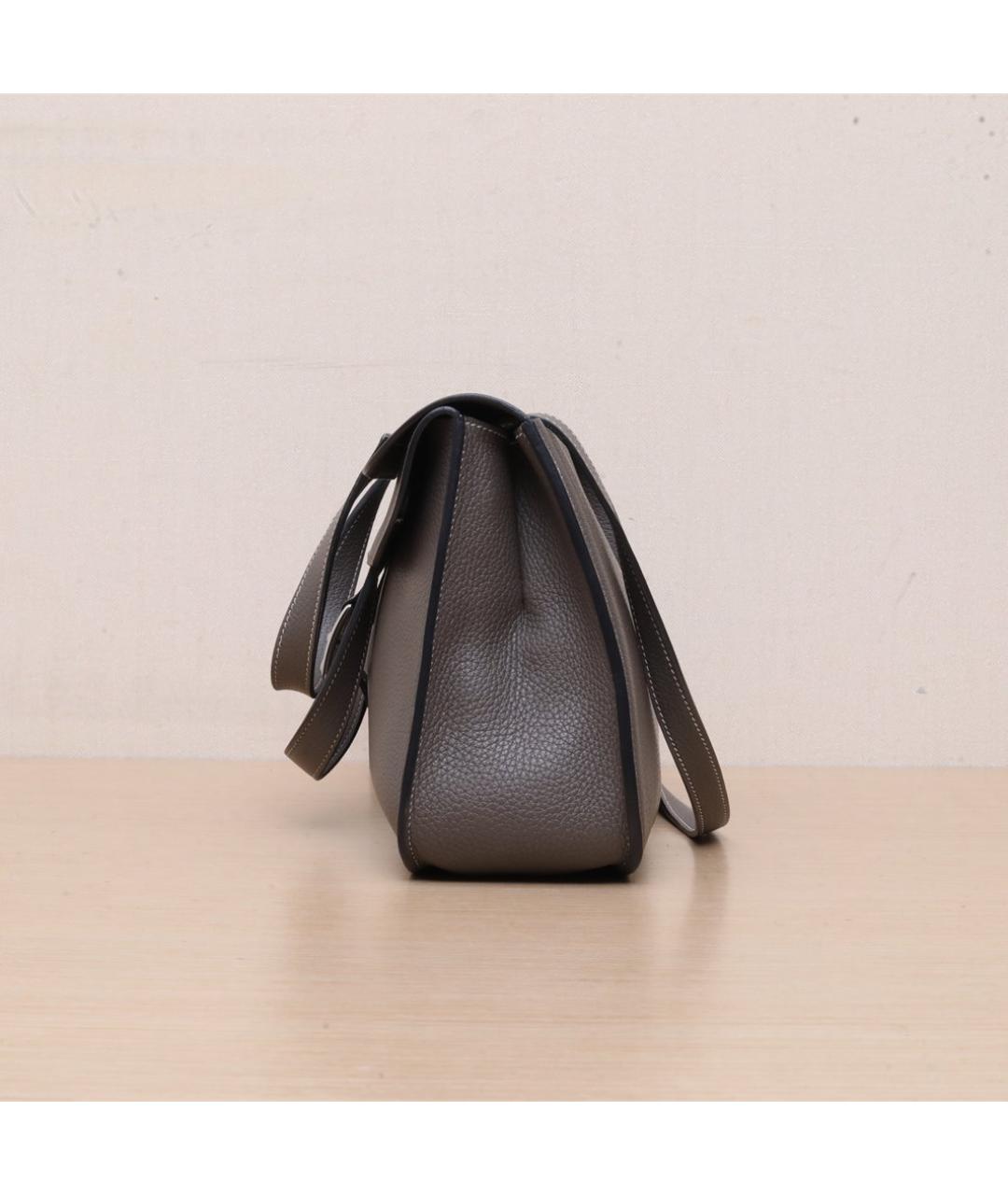 HERMES Коричневая кожаная сумка через плечо, фото 5