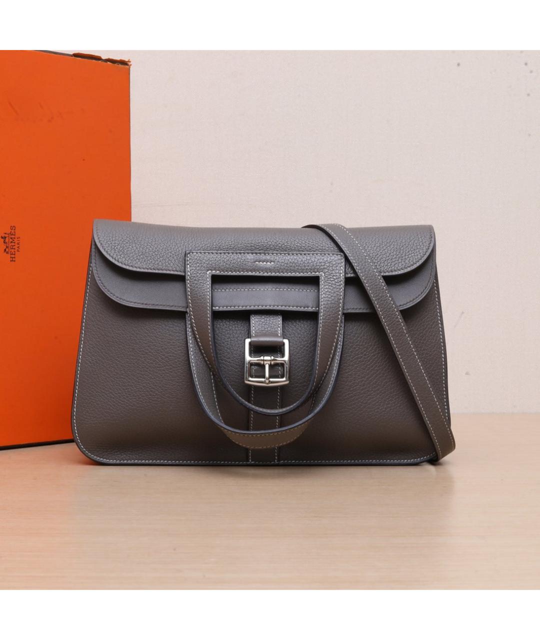 HERMES Коричневая кожаная сумка через плечо, фото 2