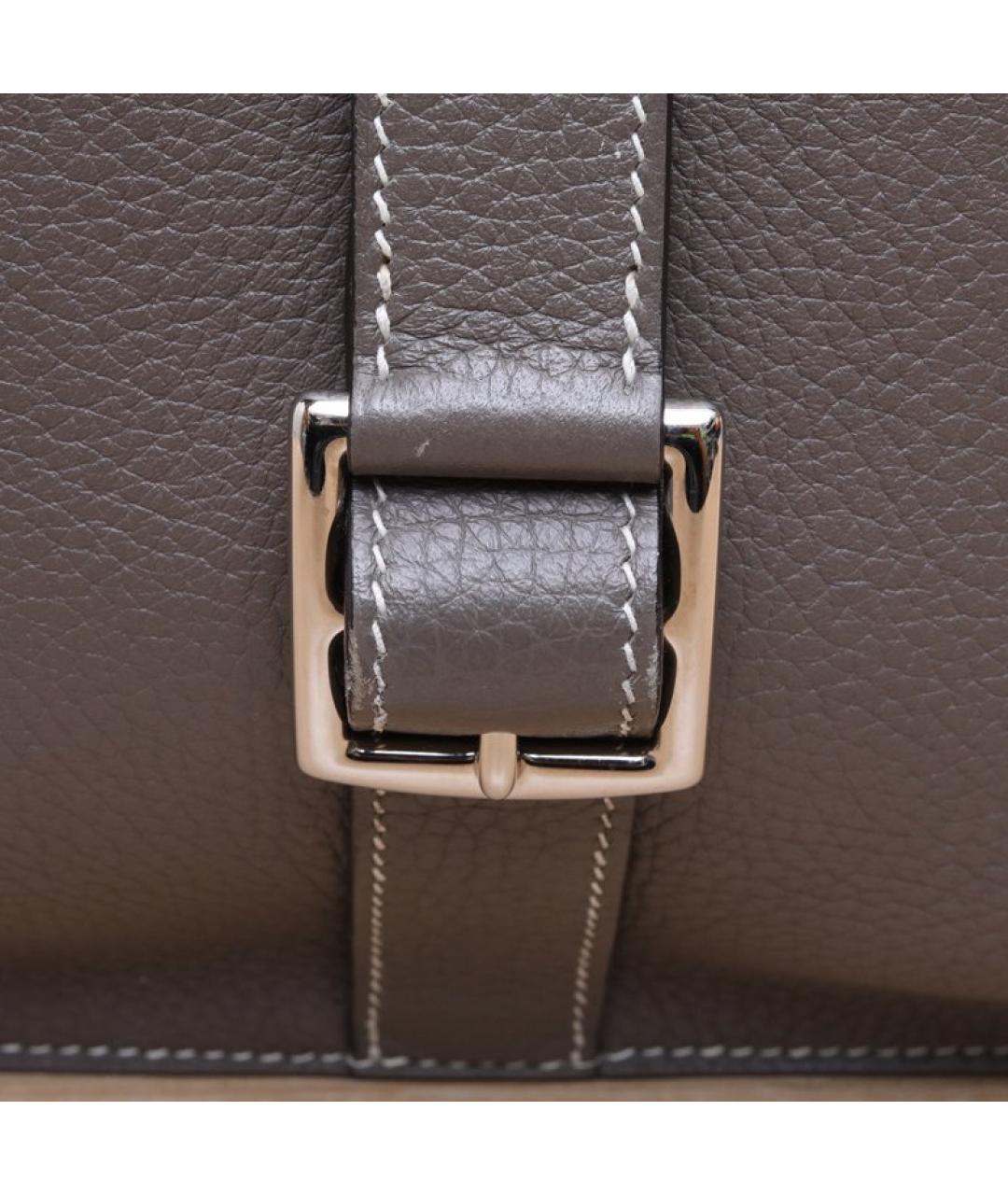 HERMES Коричневая кожаная сумка через плечо, фото 8