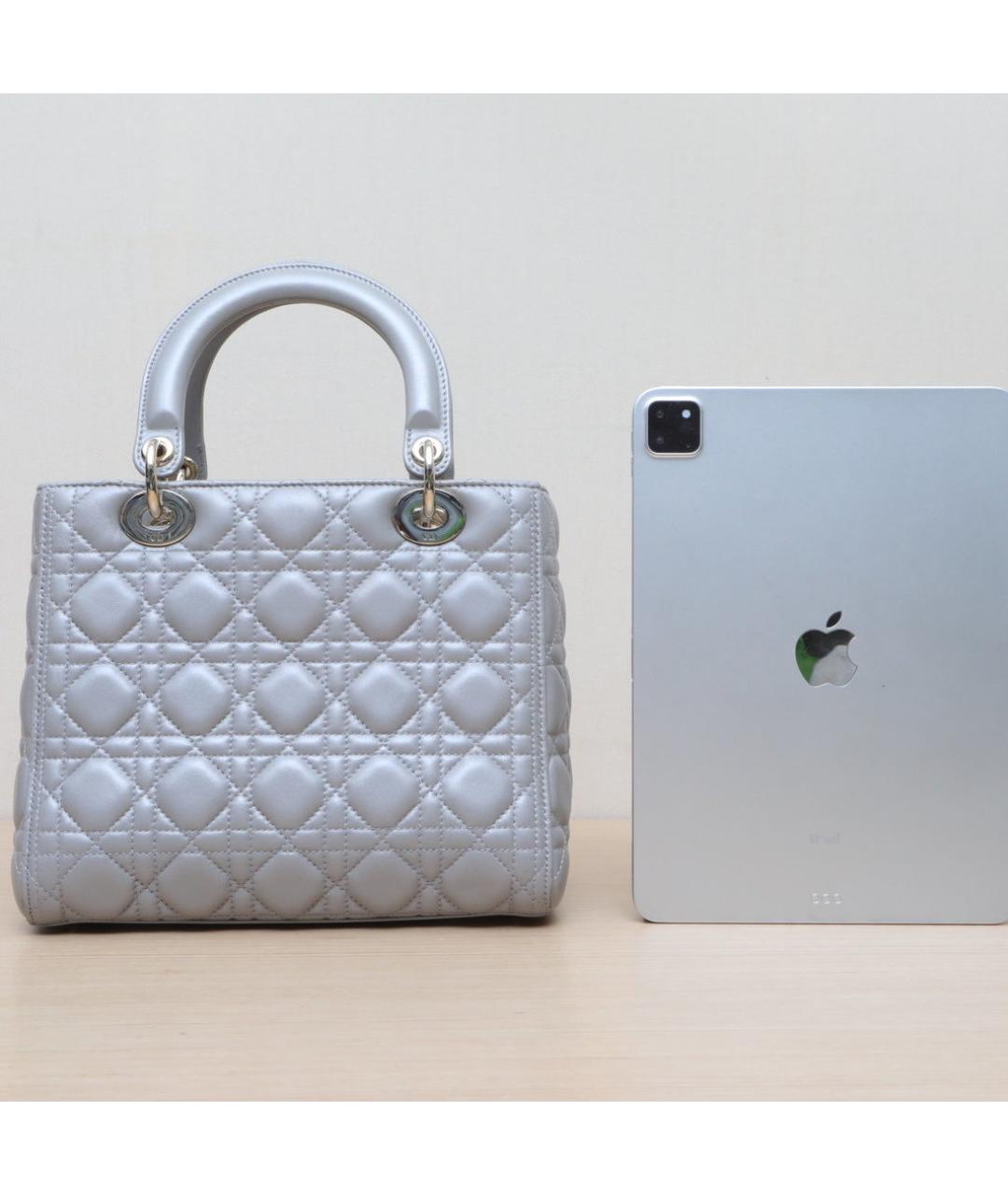 CHRISTIAN DIOR Фиолетовая кожаная сумка через плечо, фото 7