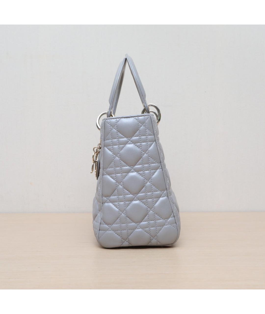 CHRISTIAN DIOR Фиолетовая кожаная сумка через плечо, фото 4