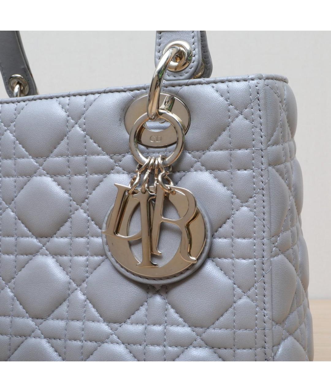 CHRISTIAN DIOR Фиолетовая кожаная сумка через плечо, фото 6