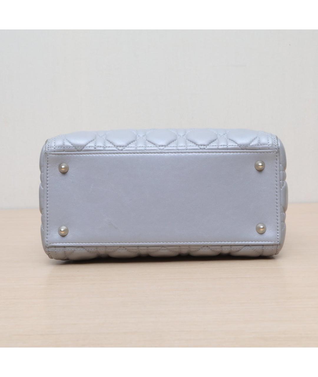 CHRISTIAN DIOR Фиолетовая кожаная сумка через плечо, фото 8