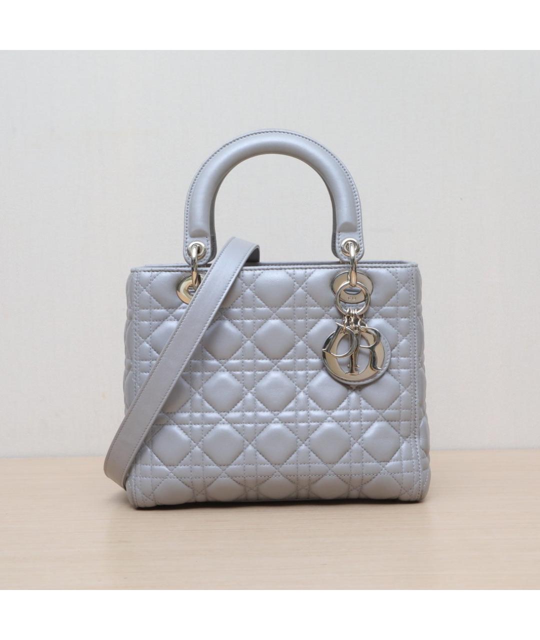 CHRISTIAN DIOR Фиолетовая кожаная сумка через плечо, фото 3