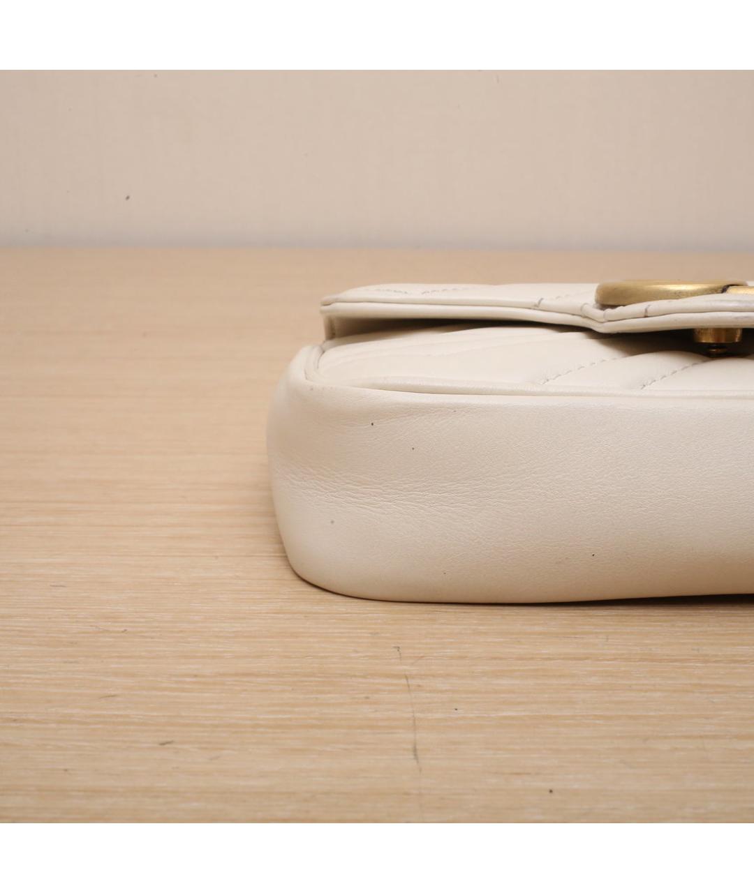 GUCCI Бежевая кожаная сумка через плечо, фото 9