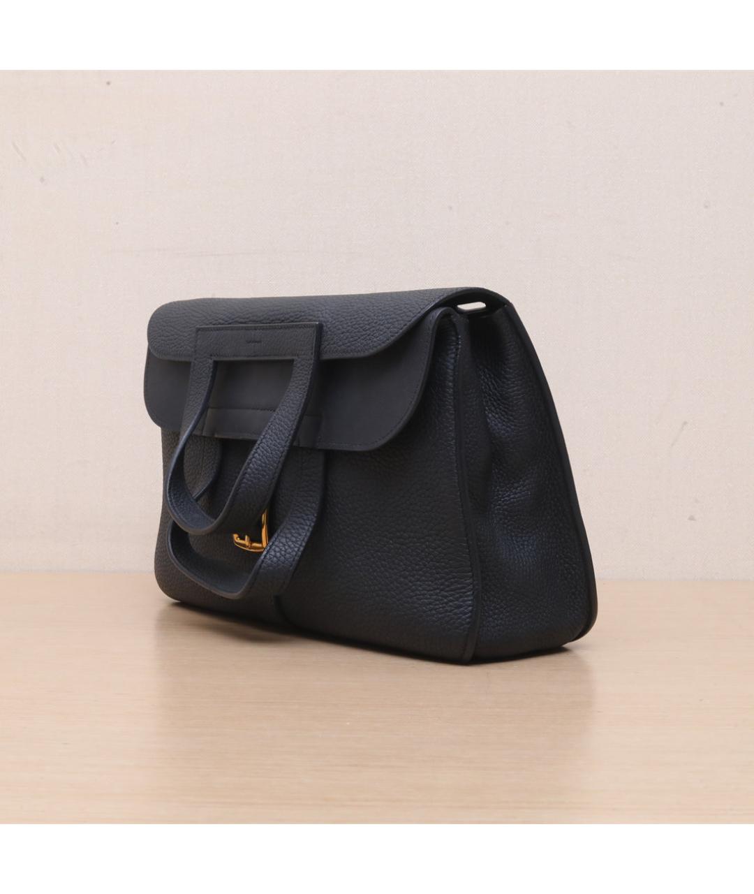 HERMES Черная кожаная сумка через плечо, фото 4