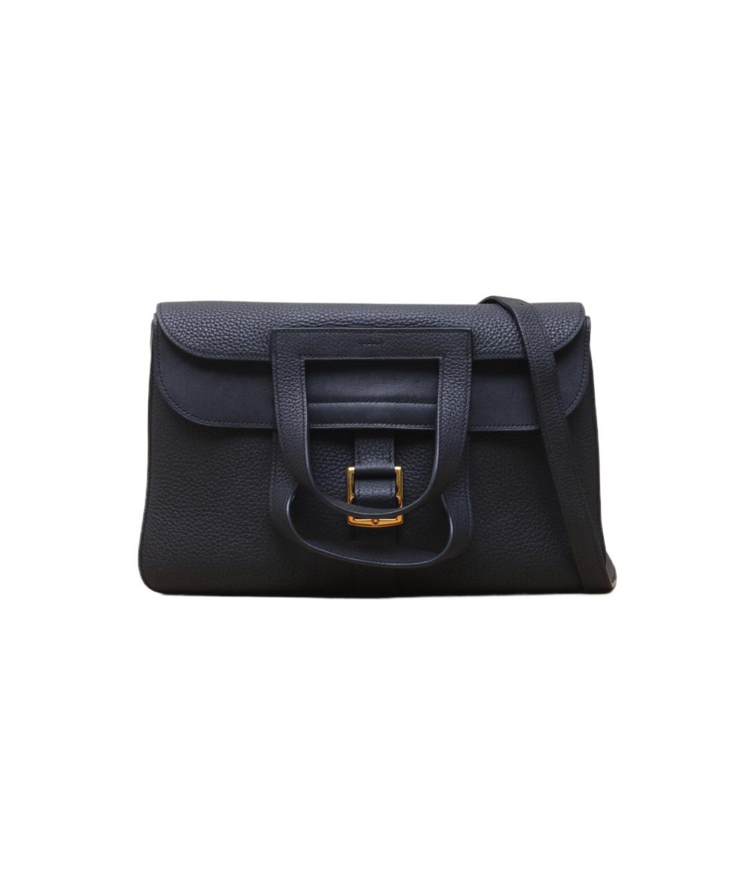 HERMES Черная кожаная сумка через плечо, фото 1