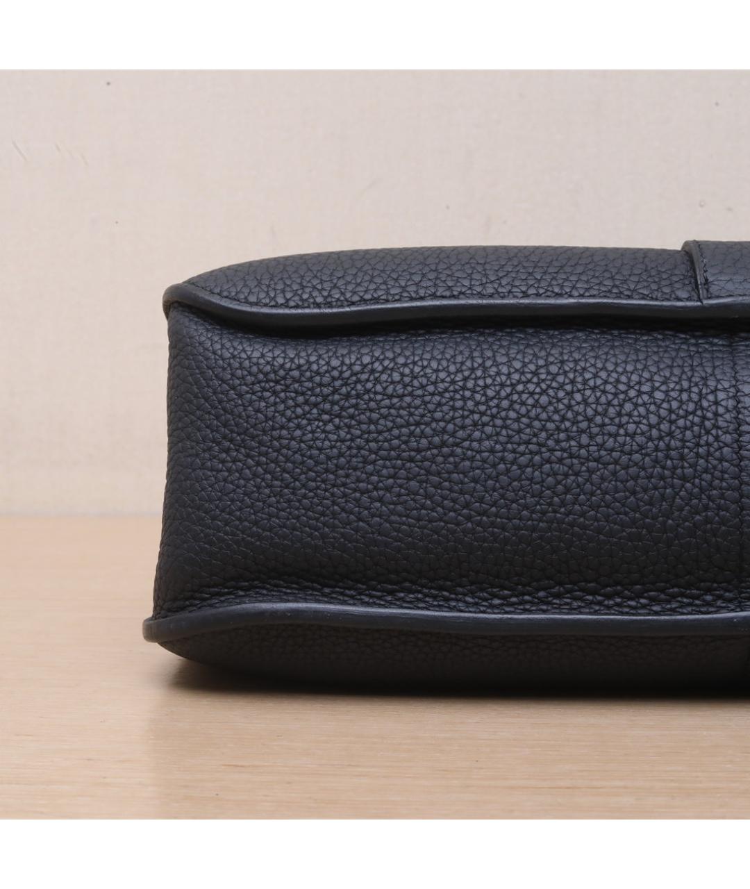 HERMES Черная кожаная сумка через плечо, фото 9