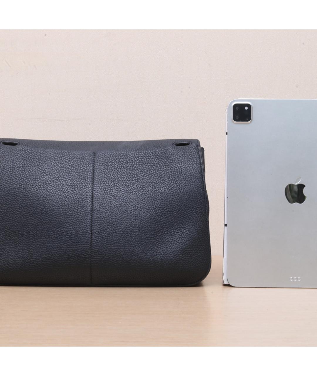 HERMES Черная кожаная сумка через плечо, фото 7