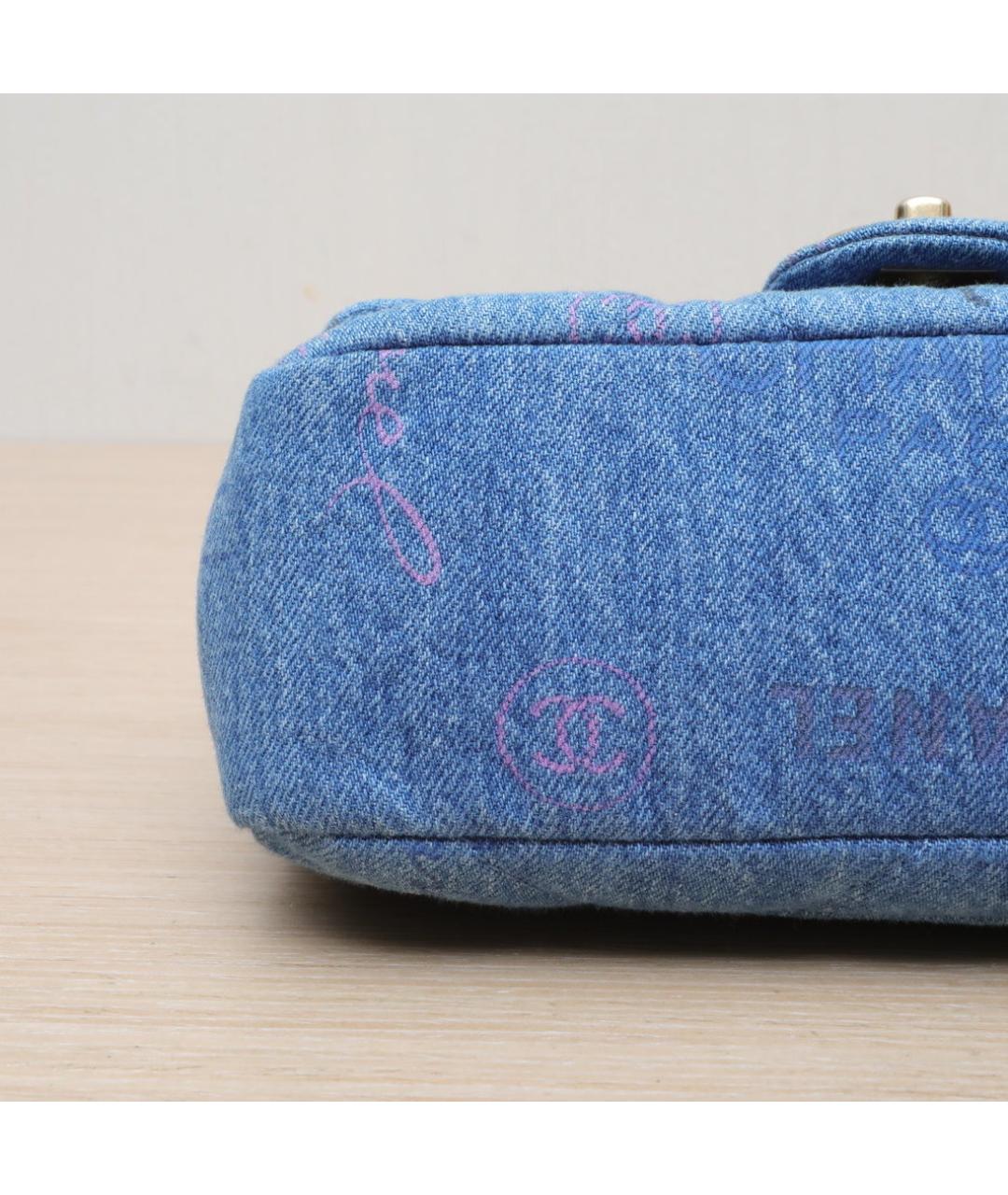 CHANEL Синяя деним сумка через плечо, фото 9