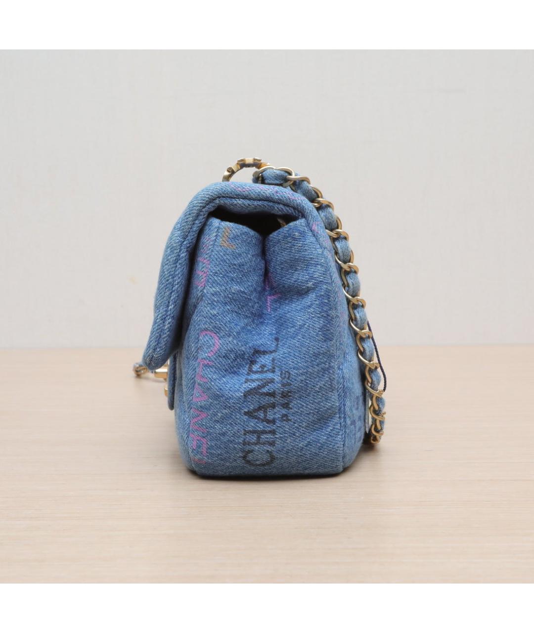 CHANEL Синяя деним сумка через плечо, фото 5