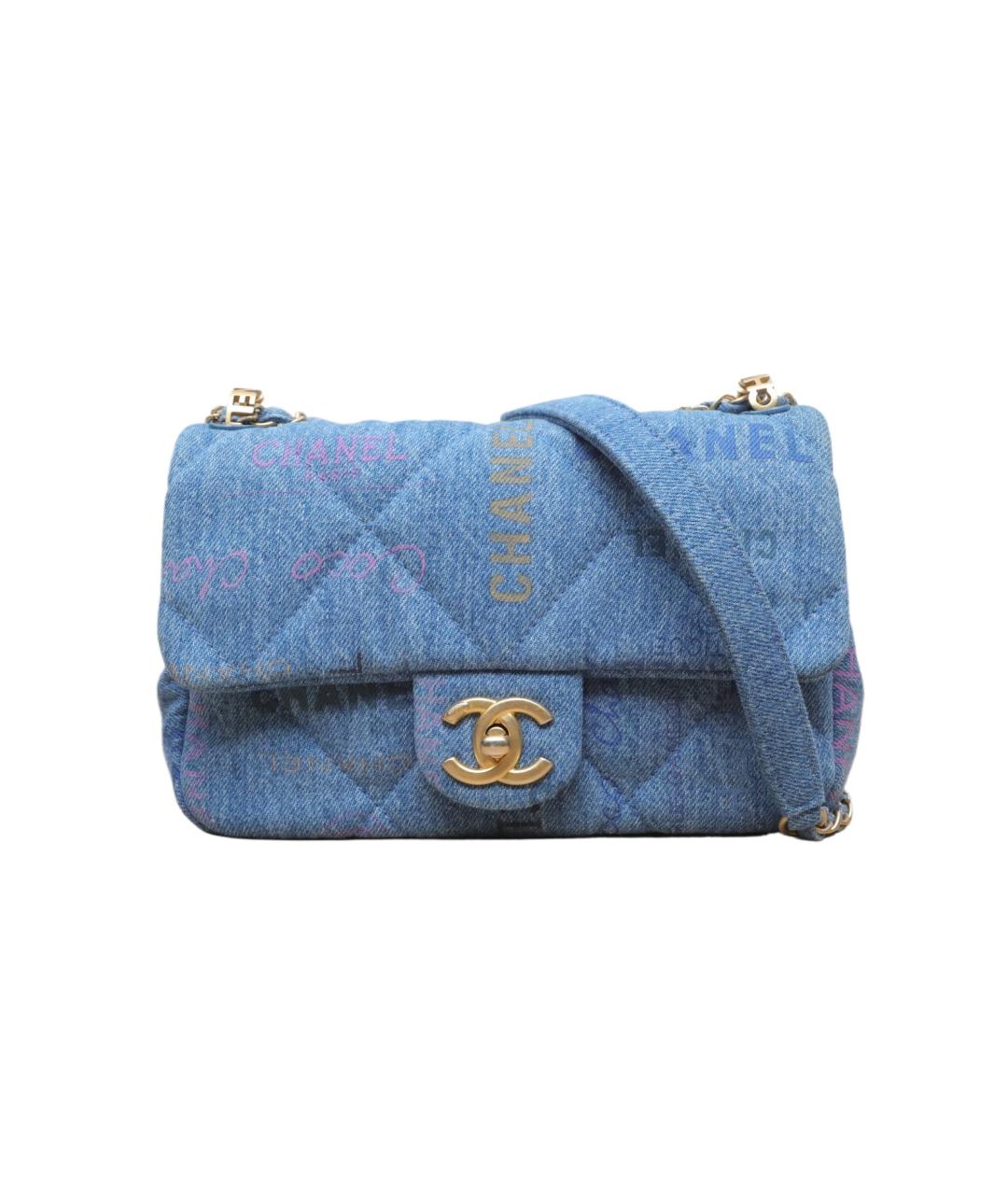 CHANEL Синяя деним сумка через плечо, фото 1