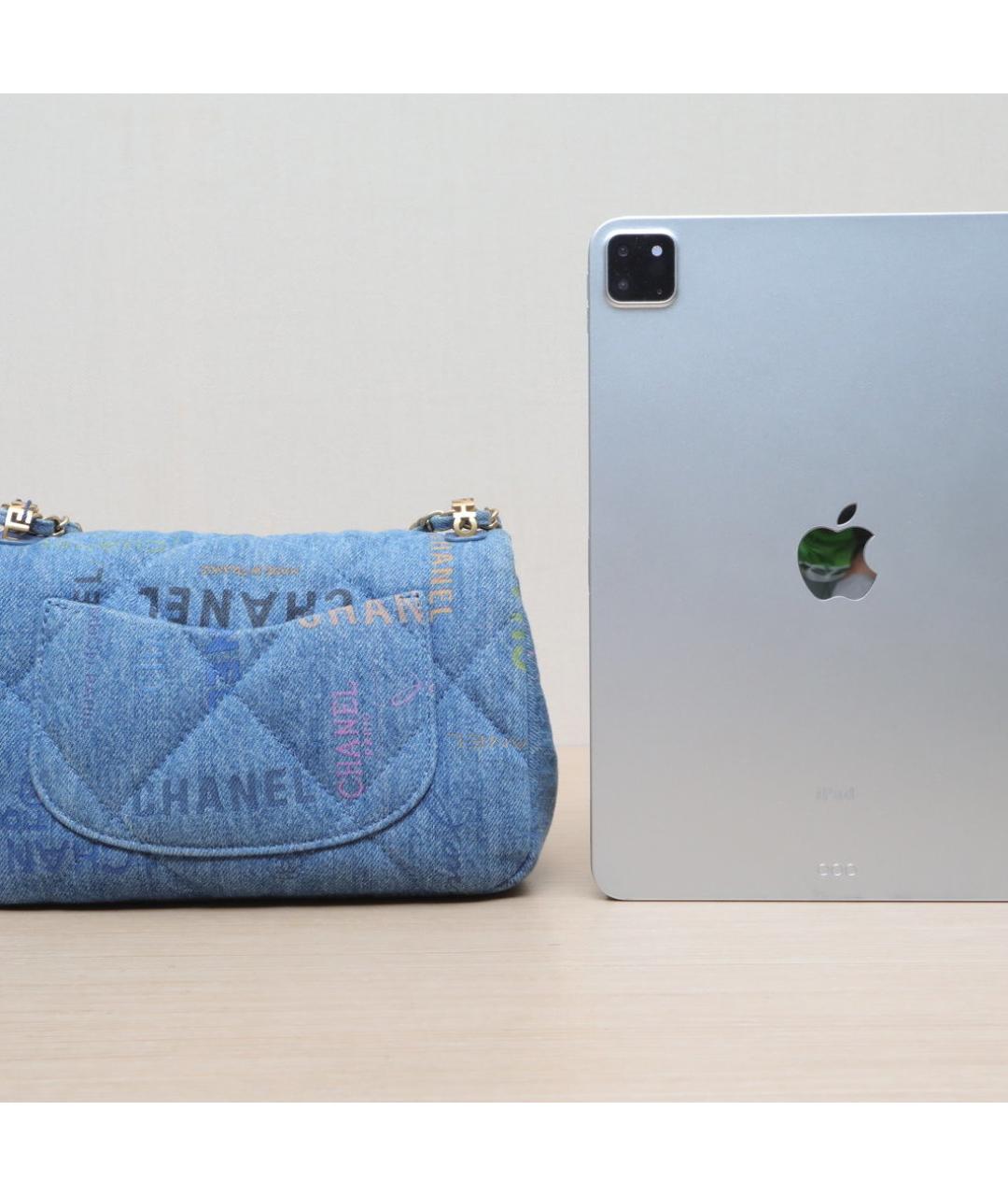 CHANEL Синяя деним сумка через плечо, фото 7