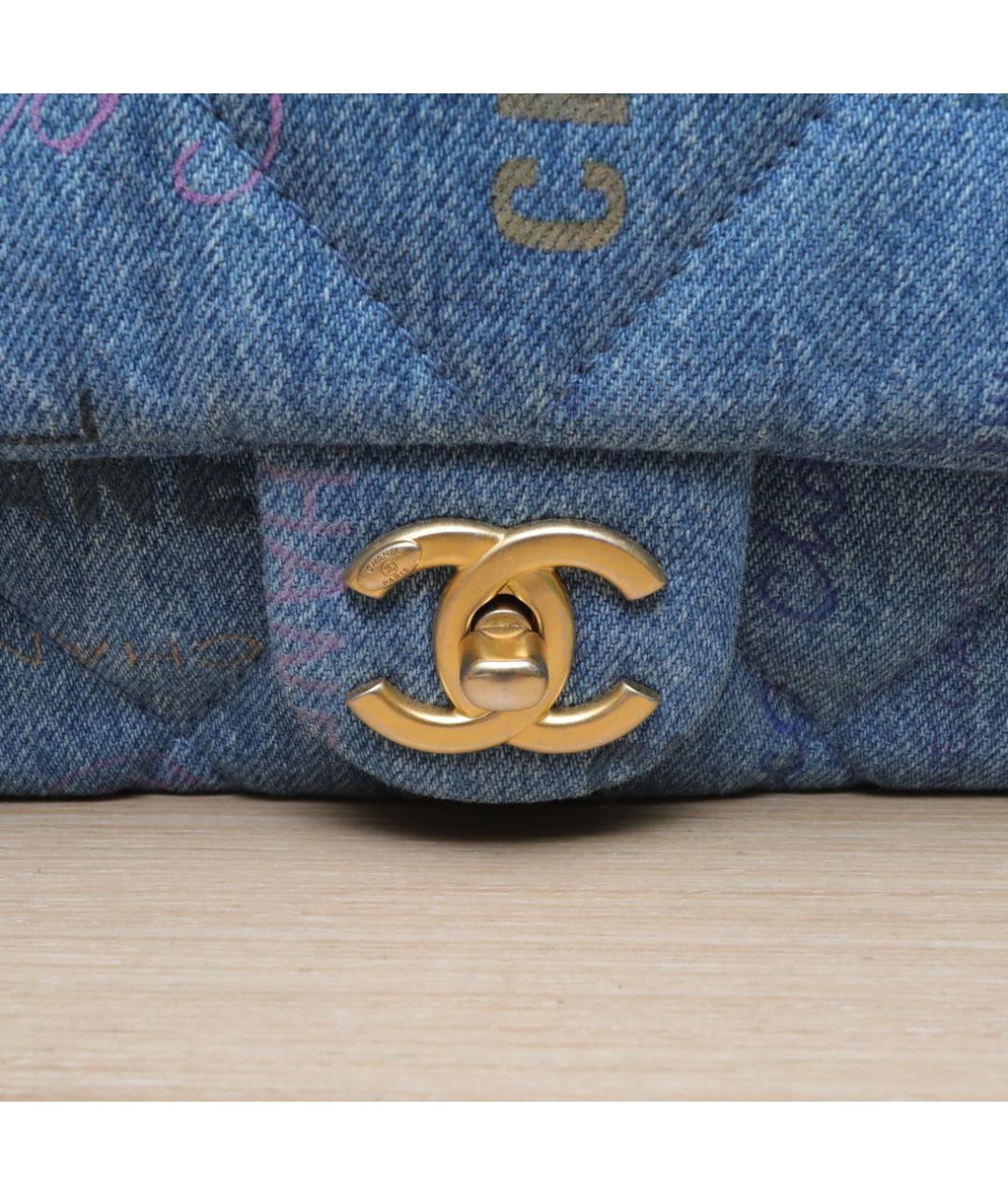 CHANEL Синяя деним сумка через плечо, фото 8