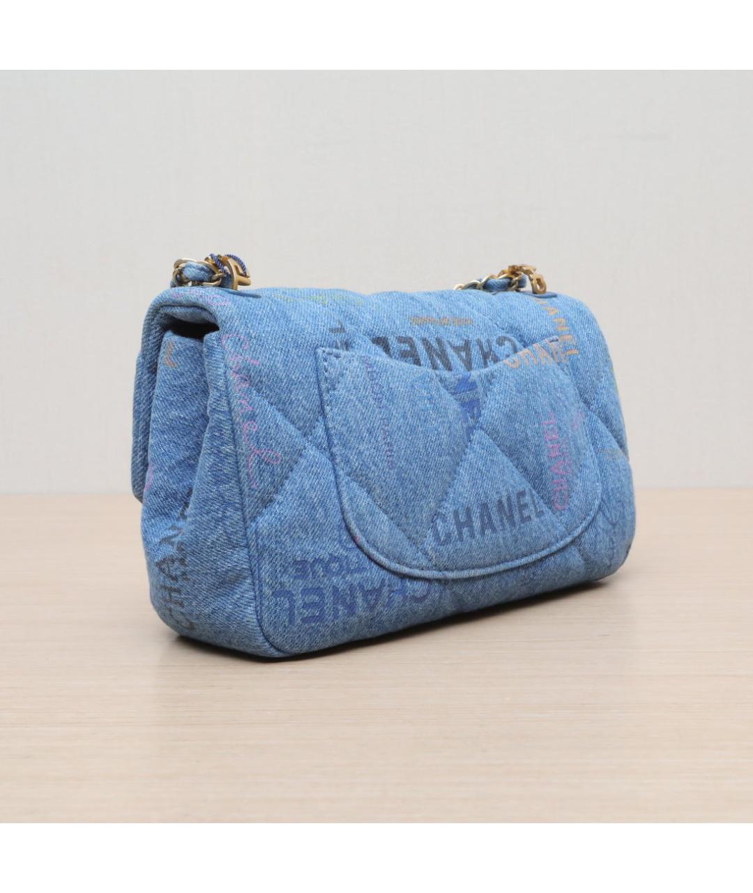CHANEL Синяя деним сумка через плечо, фото 6