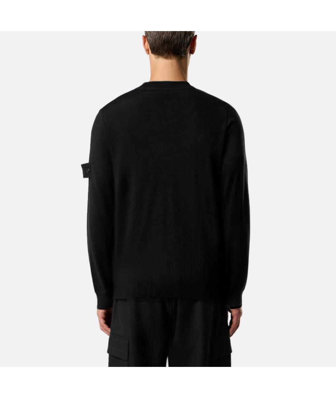 STONE ISLAND Черный шерстяной джемпер / свитер, фото 9