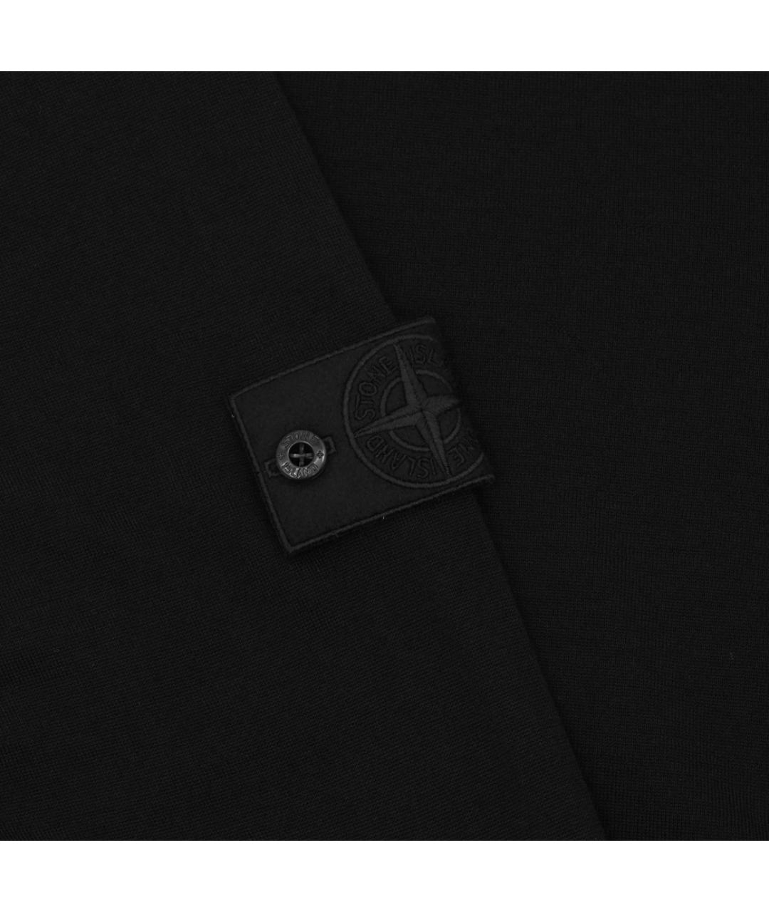 STONE ISLAND Черный шерстяной джемпер / свитер, фото 3