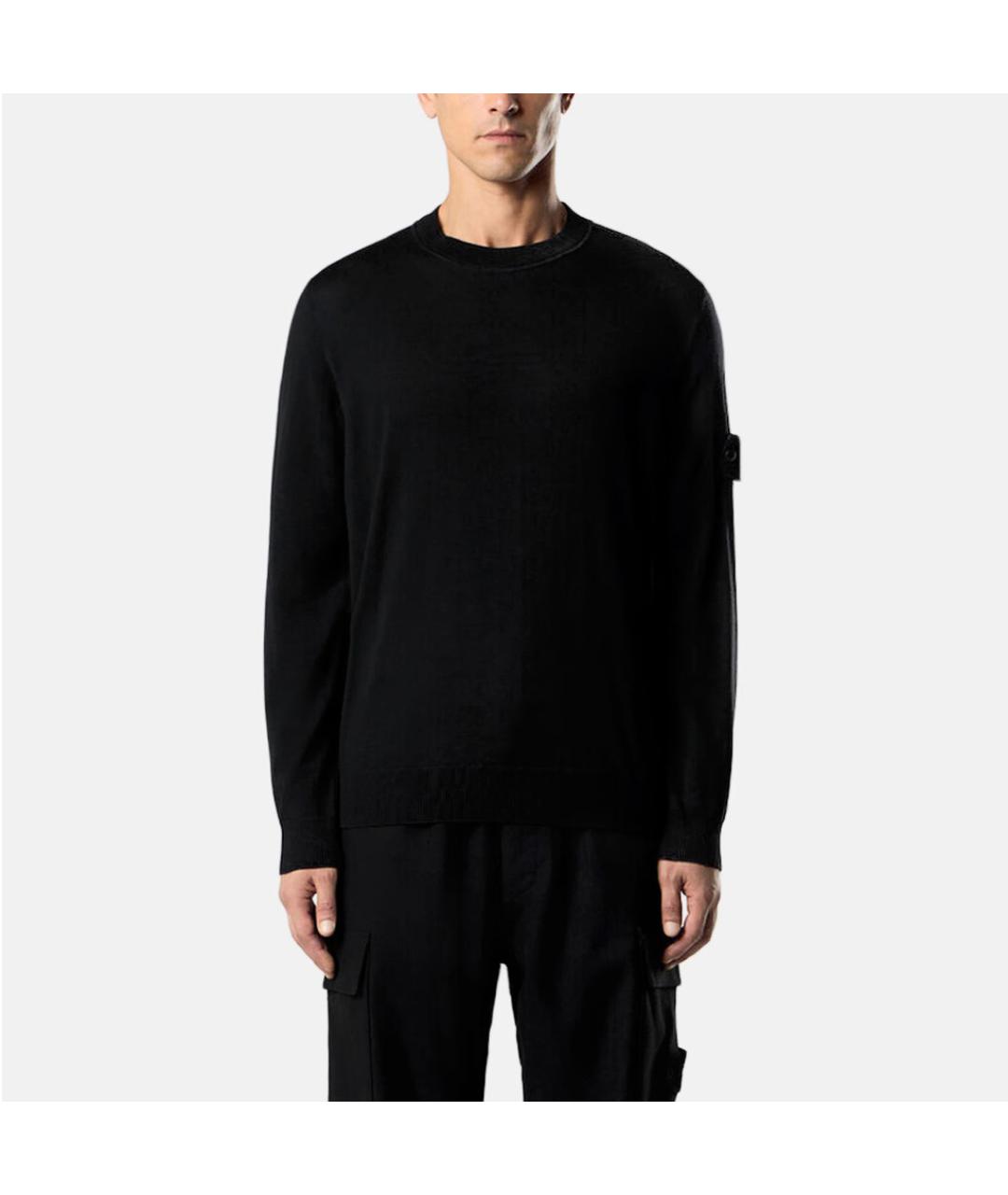 STONE ISLAND Черный шерстяной джемпер / свитер, фото 6