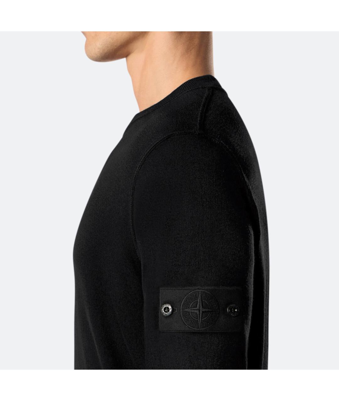 STONE ISLAND Черный шерстяной джемпер / свитер, фото 7