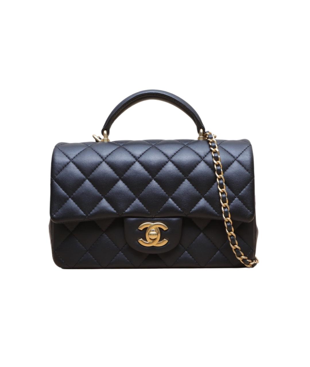 CHANEL Черная кожаная сумка через плечо, фото 1