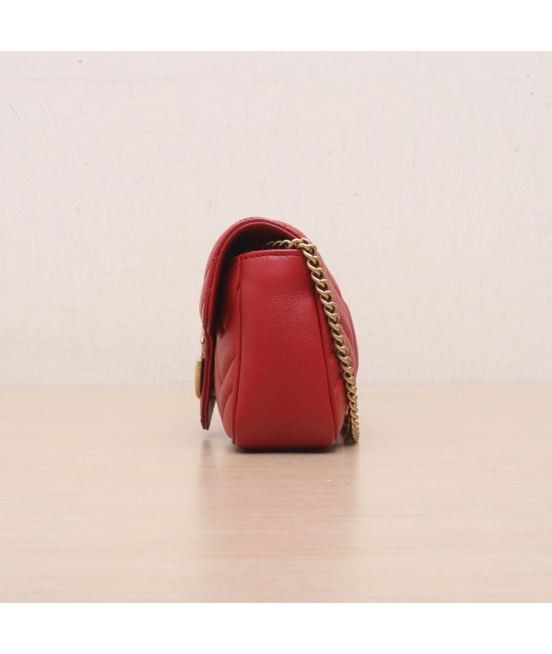 GUCCI Красная кожаная сумка через плечо, фото 5