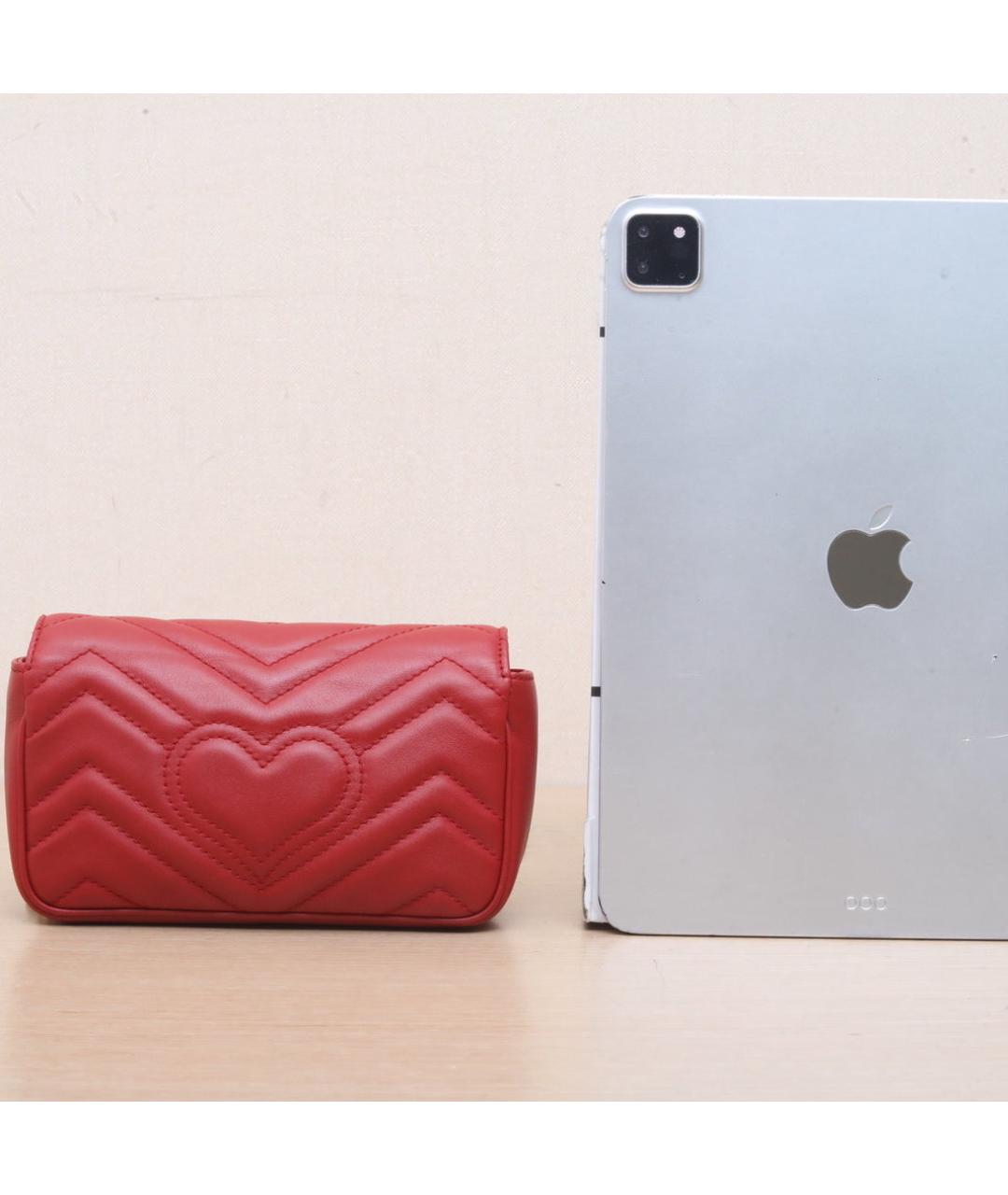 GUCCI Красная кожаная сумка через плечо, фото 7