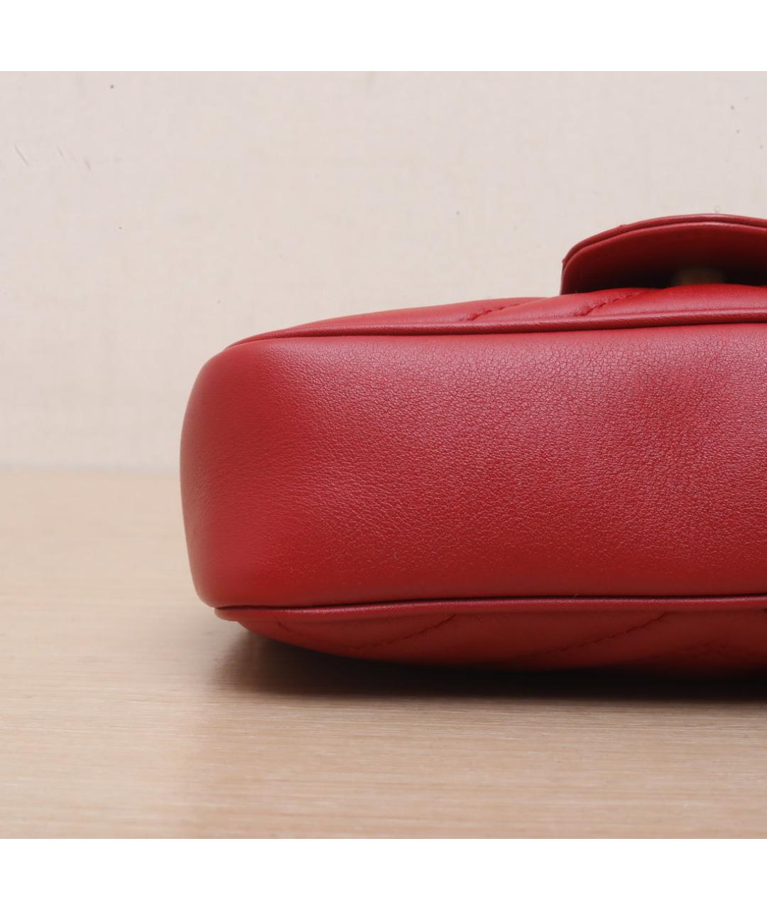 GUCCI Красная кожаная сумка через плечо, фото 9