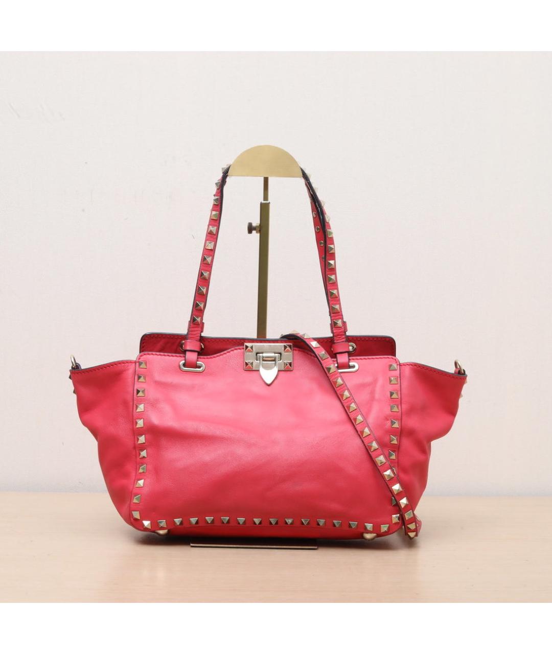 VALENTINO Красная кожаная сумка через плечо, фото 3