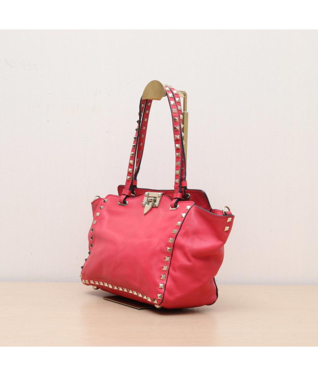 VALENTINO Красная кожаная сумка через плечо, фото 4