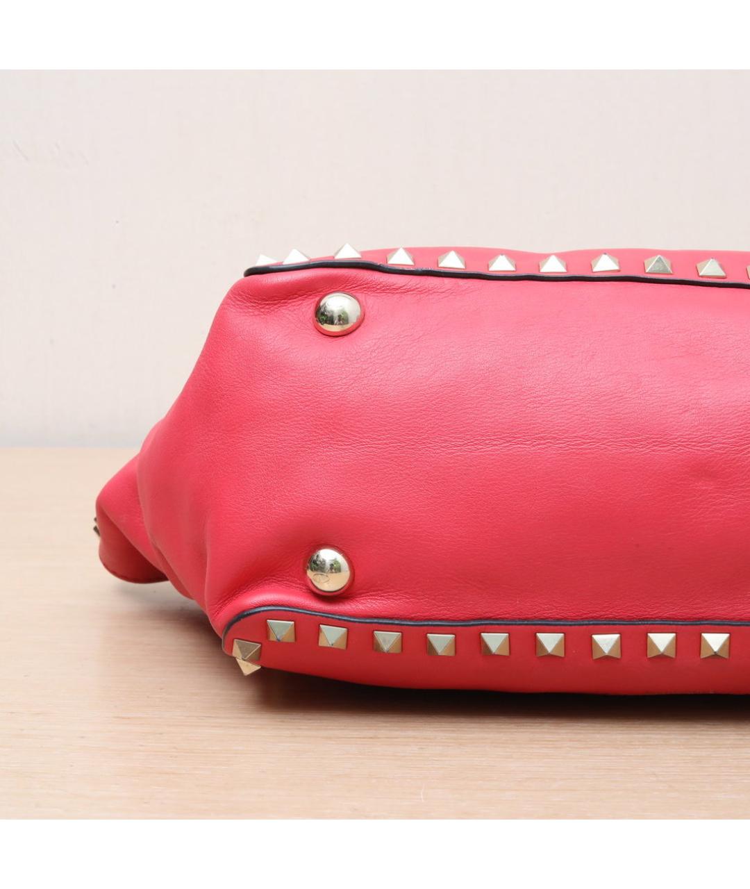 VALENTINO Красная кожаная сумка через плечо, фото 9