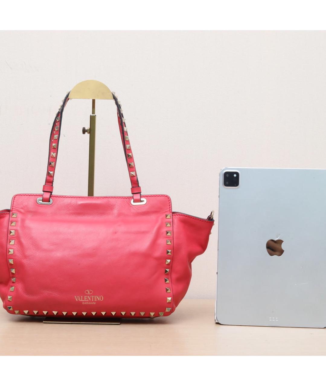 VALENTINO Красная кожаная сумка через плечо, фото 7