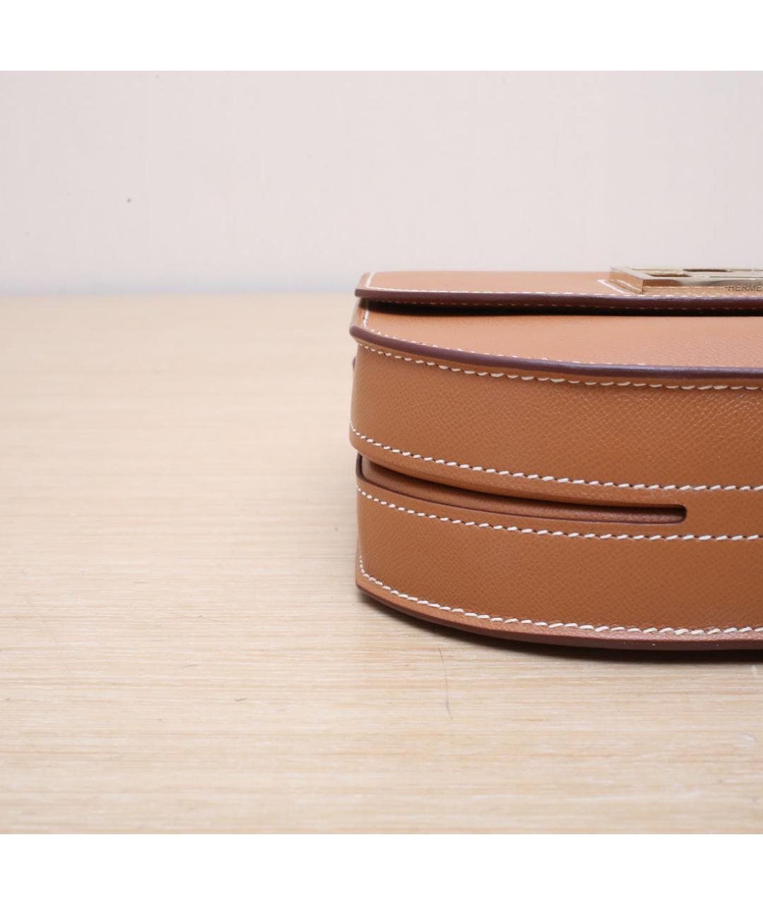 HERMES Коричневая кожаная сумка через плечо, фото 9