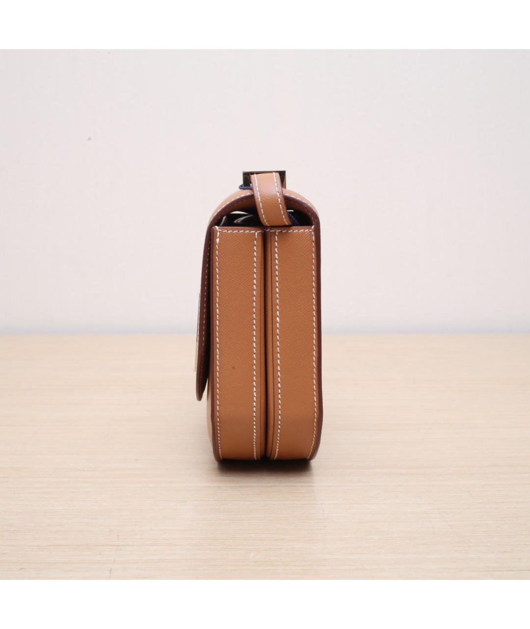 HERMES Коричневая кожаная сумка через плечо, фото 5
