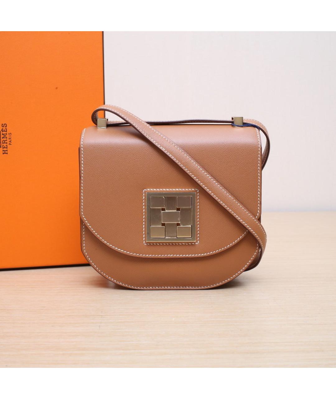 HERMES Коричневая кожаная сумка через плечо, фото 2