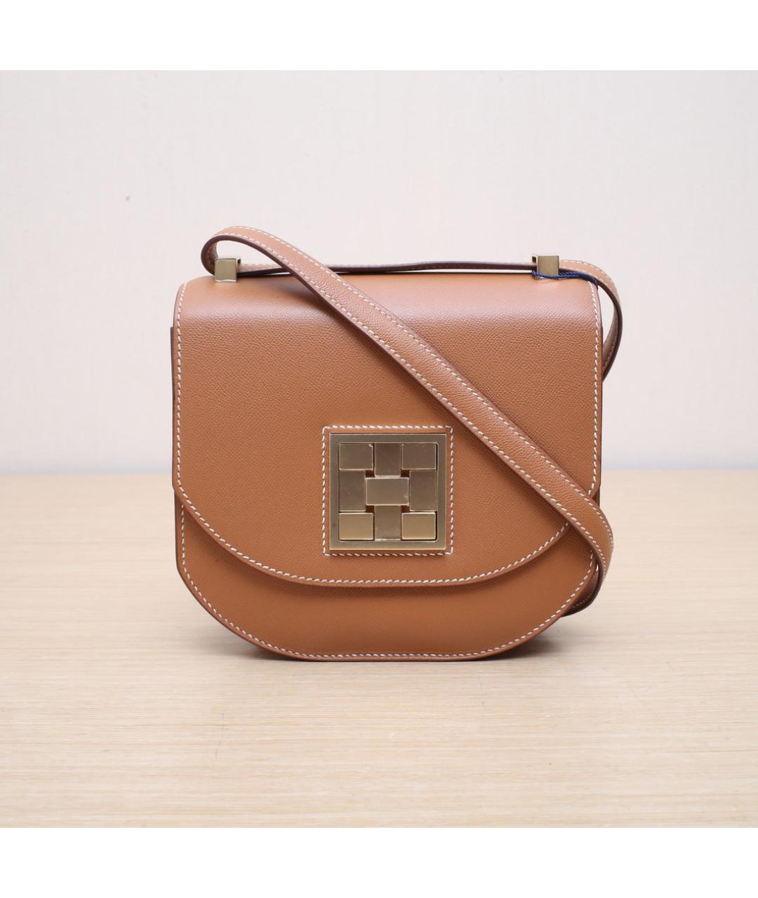 HERMES Коричневая кожаная сумка через плечо, фото 3