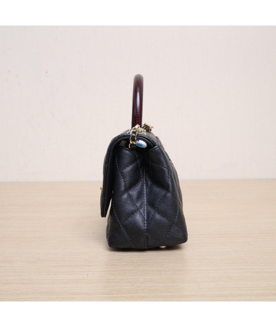 CHANEL Черная кожаная сумка через плечо, фото 5