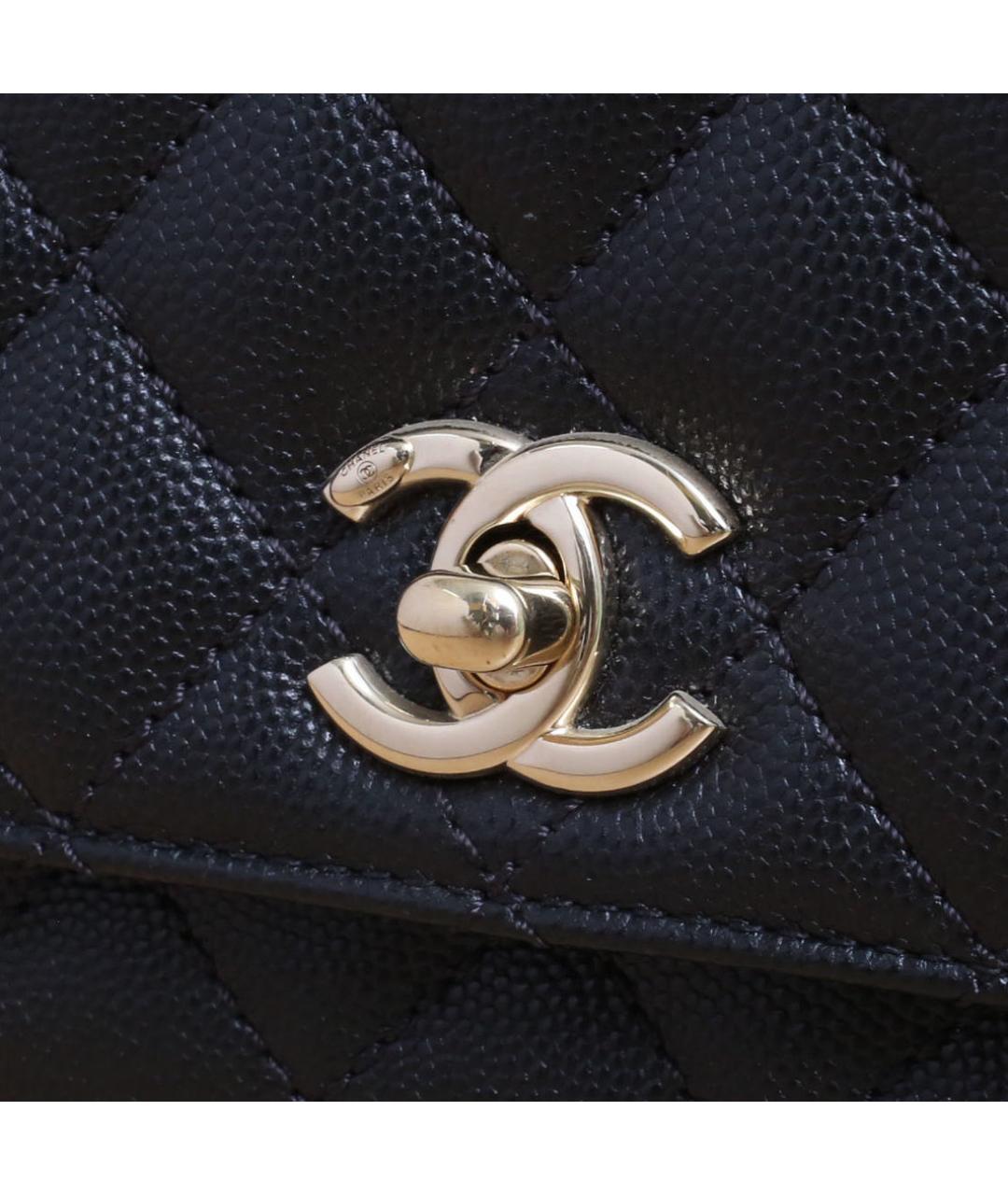 CHANEL Черная кожаная сумка через плечо, фото 8