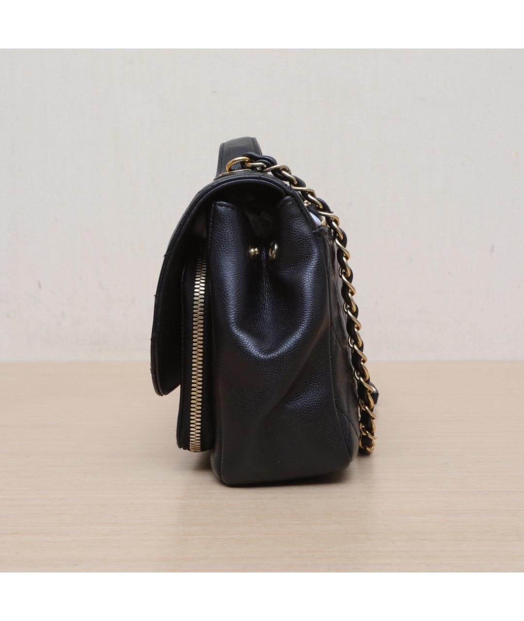 CHANEL Черная кожаная сумка через плечо, фото 5