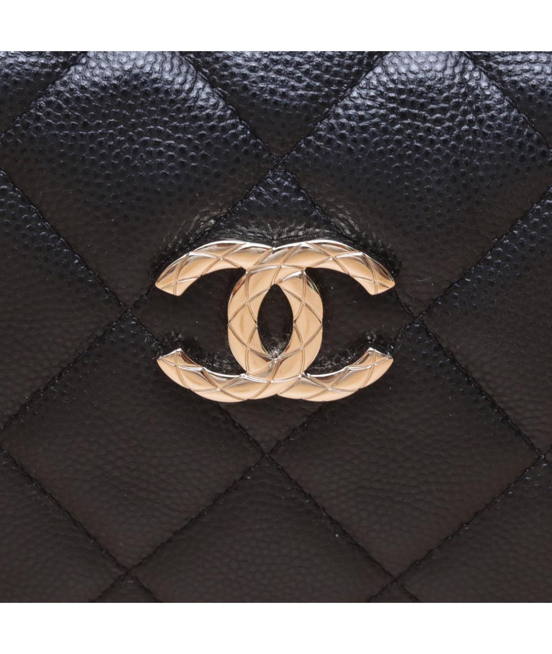 CHANEL Черная кожаная сумка через плечо, фото 8