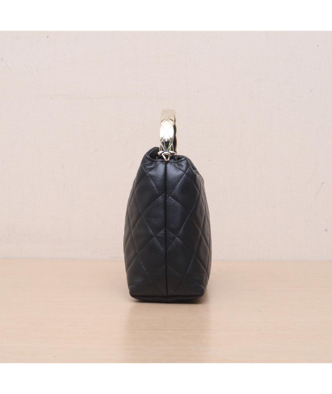 CHANEL Черная кожаная сумка через плечо, фото 5