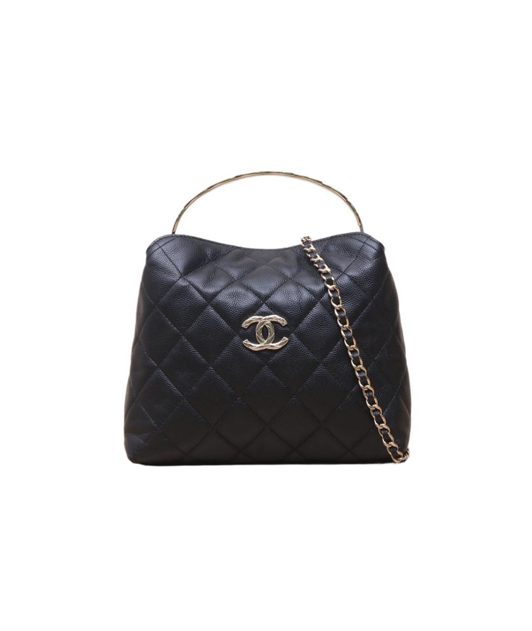 CHANEL Черная кожаная сумка через плечо, фото 1