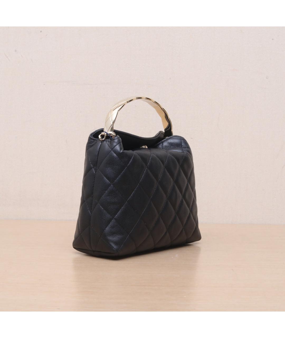 CHANEL Черная кожаная сумка через плечо, фото 6