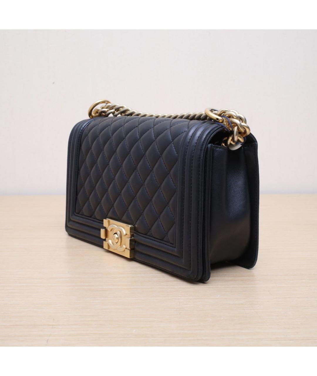 CHANEL Черная кожаная сумка через плечо, фото 4