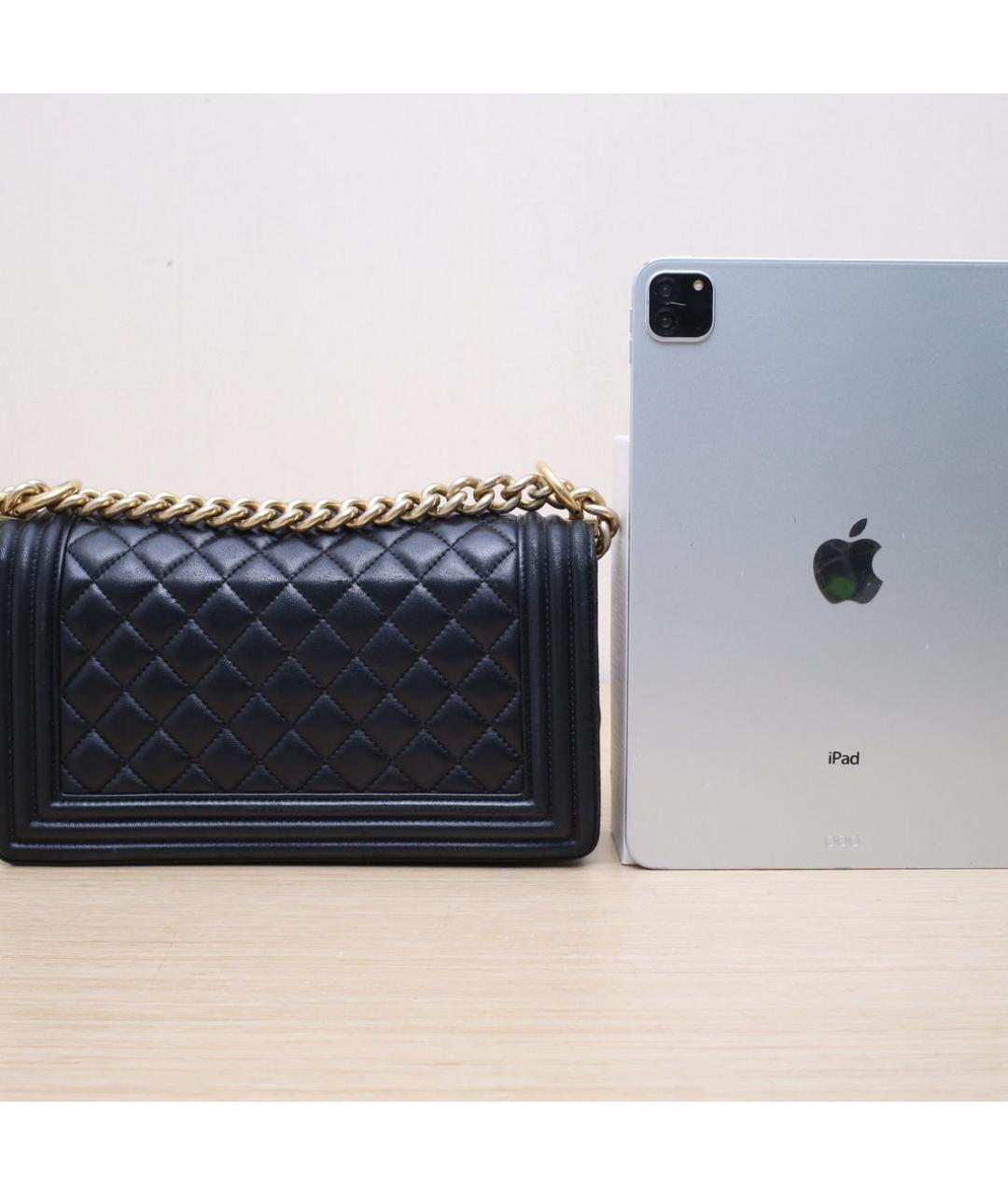 CHANEL Черная кожаная сумка через плечо, фото 7