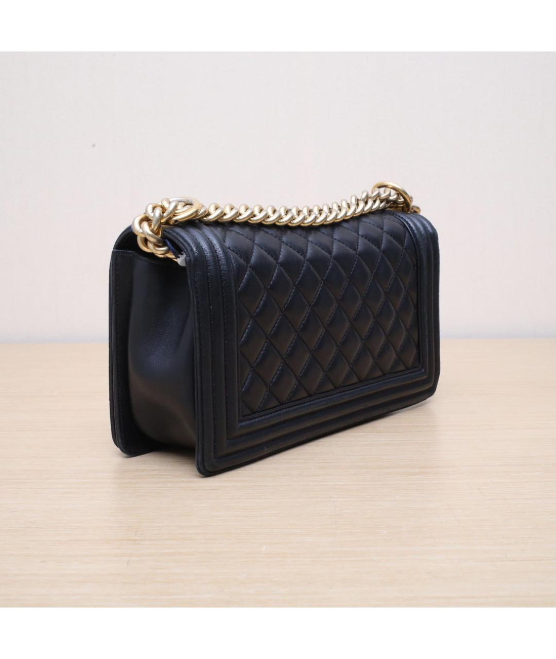 CHANEL Черная кожаная сумка через плечо, фото 6