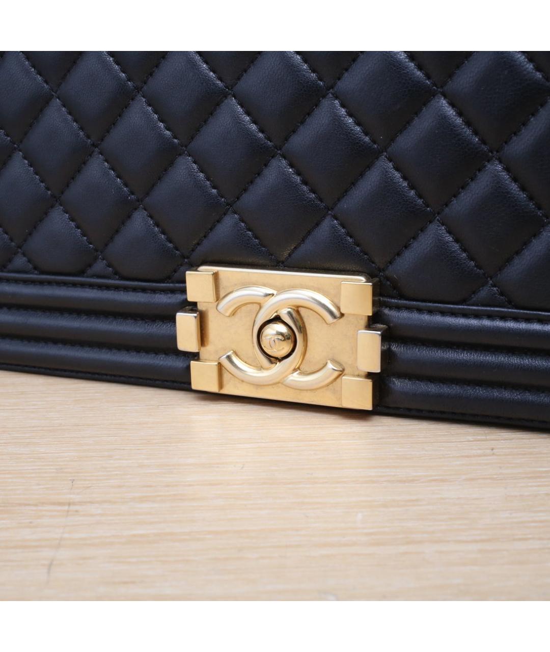 CHANEL Черная кожаная сумка через плечо, фото 8