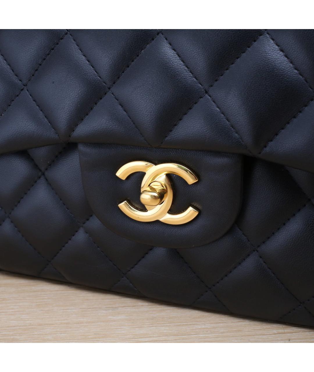 CHANEL Черная кожаная сумка через плечо, фото 8