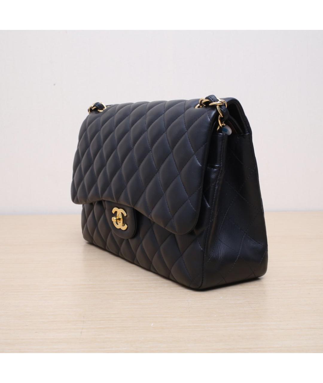 CHANEL Черная кожаная сумка через плечо, фото 4