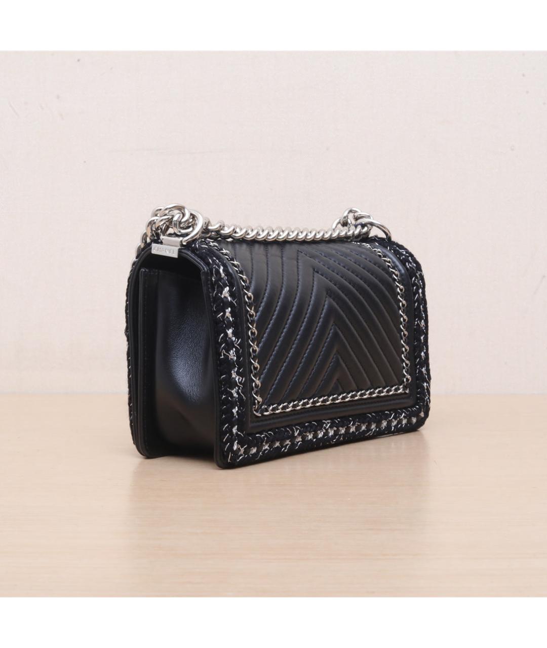 CHANEL Черная кожаная сумка через плечо, фото 6
